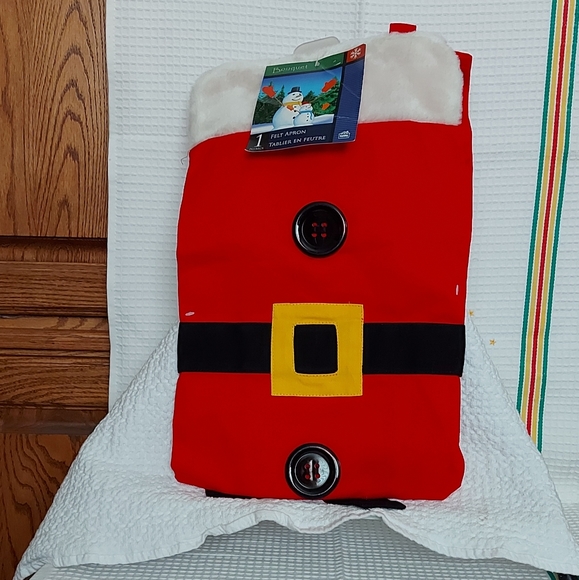 NWT Bouquet Collection Adult Christmas Apron- Santa's Coat - Picture 1 of 6